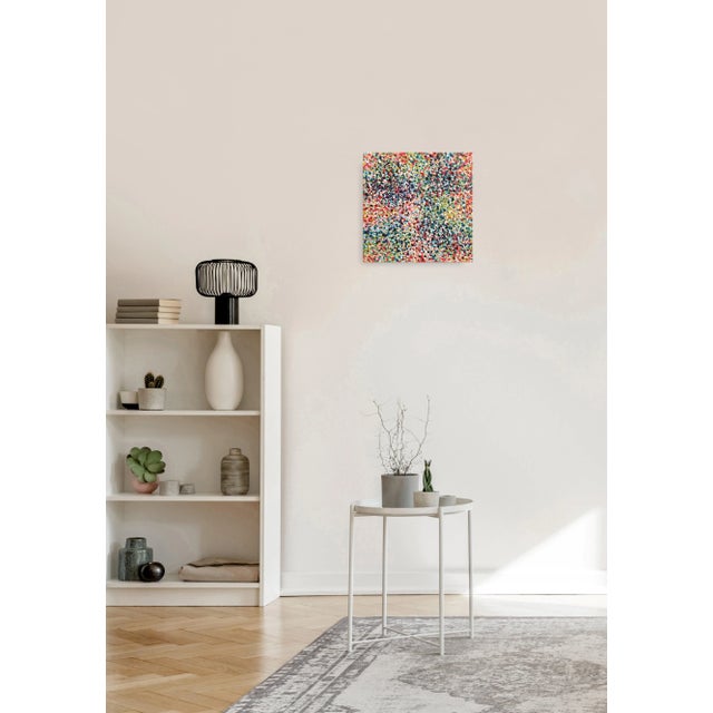 Wood Colorful Droplet Artwork "So Lucky to Find You" Original by Kimberly Blackstock For Sale - Image 7 of 9