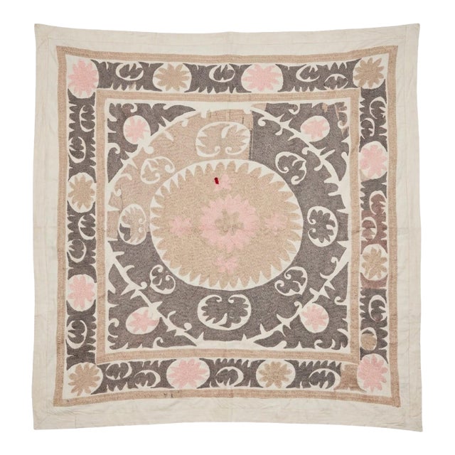 Decorative Suzani Tablecloth - 4'6'' X 5' For Sale