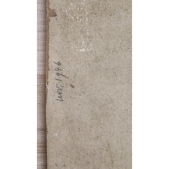 Perrier, Still Life with Candleholder and Candy Dish, 1946, Oil on Cardboard For Sale - Image 10 of 12