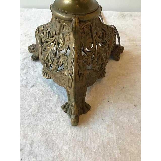 Brass 1920s Brass Church Candlestick Lamps For Sale - Image 8 of 9