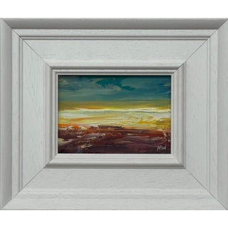 Afterglow - Miniature Abstract Landscape Art Study by Contemporary Artist 2025 For Sale