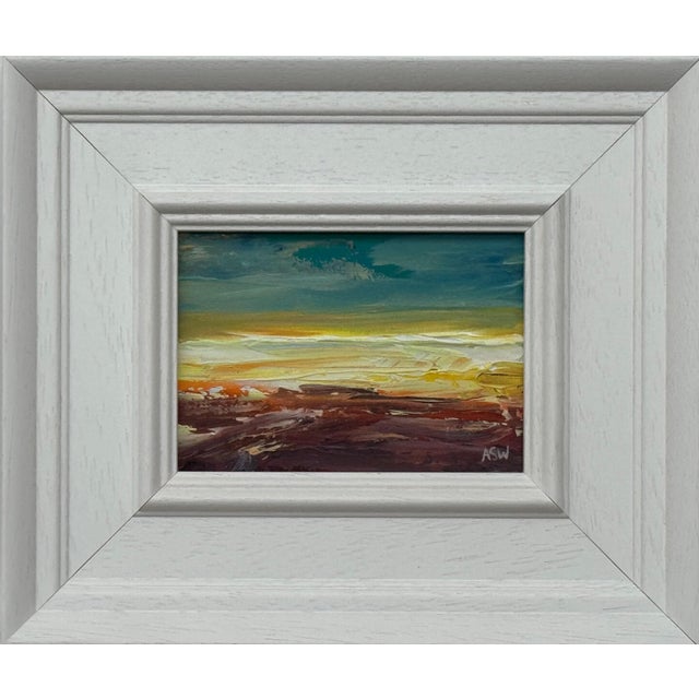 Afterglow - Miniature Abstract Landscape Art Study by Contemporary Artist 2025 For Sale