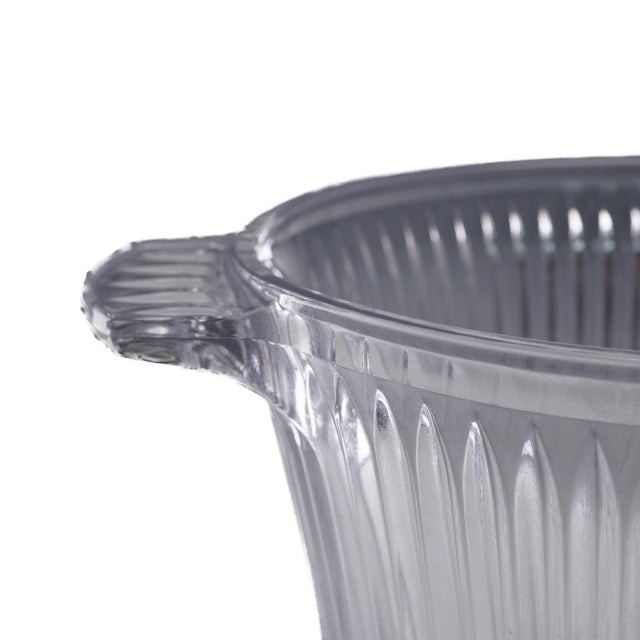 Mikasa 1980s Mikasa "Diamond Fire" Lead Crystal Champagne Ice Bucket | Vintage Ribbed Barware For Sale - Image 4 of 5