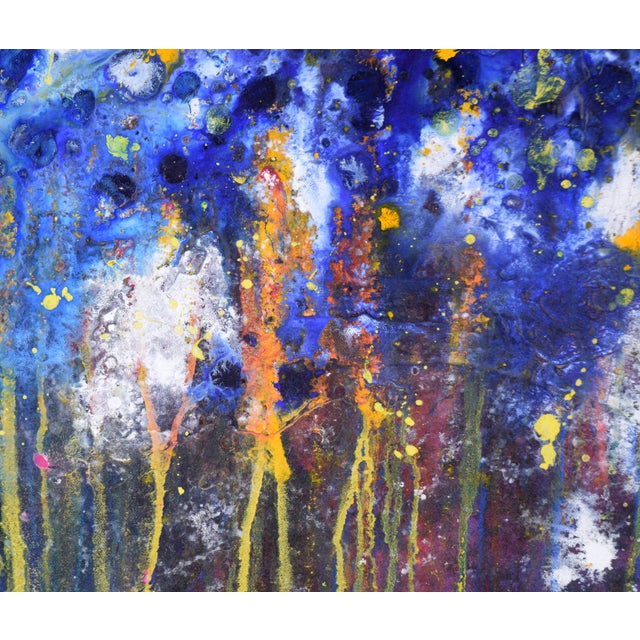 Cosmic Splash - Abstract Expressionist Composition in Acrylic on Canvas by Charles David Francis For Sale - Image 4 of 8