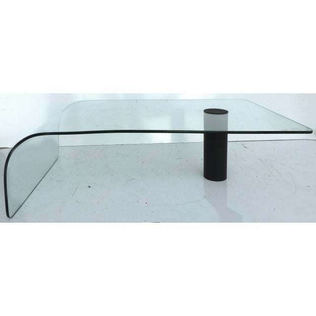 Modern Bent Glass Waterfall Coffee Table Chairish