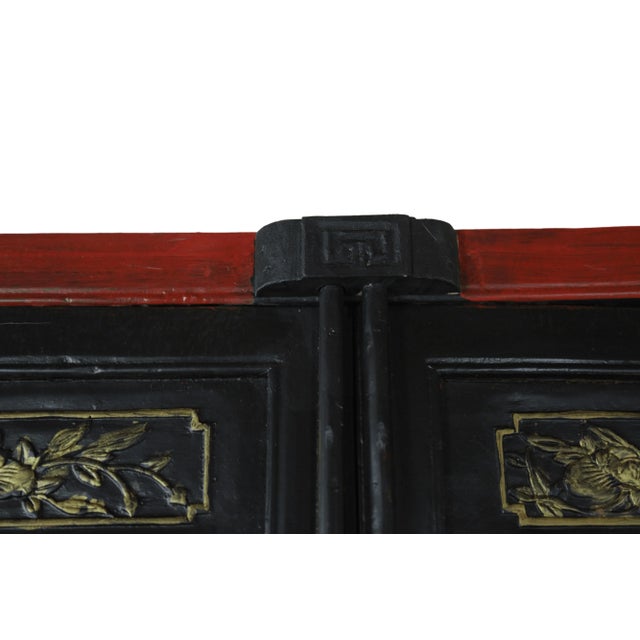 Painted and Carved Antique Style Chinese Cabinets For Sale In New York - Image 6 of 11
