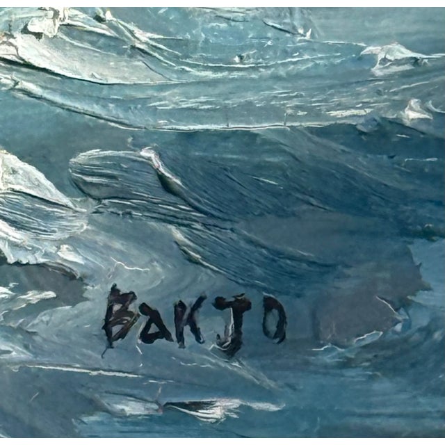 Vintage Framed Oil on Canvas Painting - Portland Head Lighthouse, Maine Rocky Coastline Seascape Signed For Sale In Washington DC - Image 6 of 12