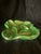 Gemstone 1970s Art Deco Malachite Green Ceramic Bowl For Sale - Image 7 of 9
