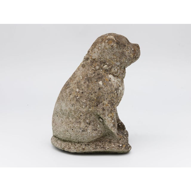 Composite Stone Bull Dog Garden Ornament, England 1970s For Sale - Image 4 of 9