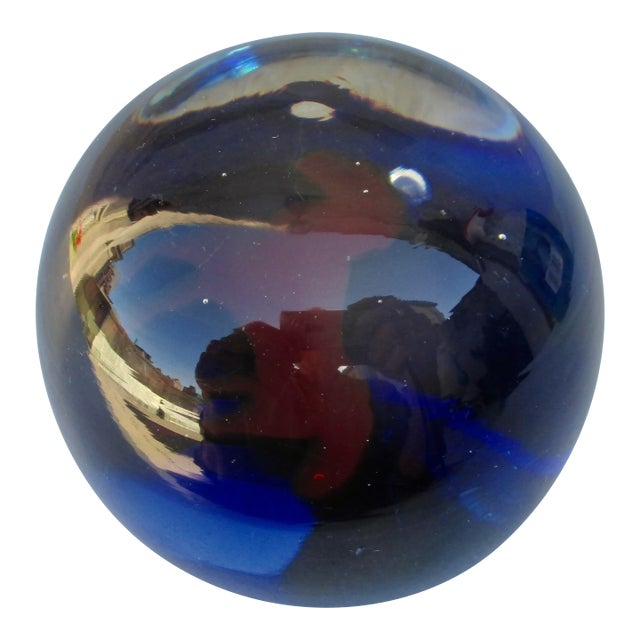 Red Pony Into the Blue Glass Paper Weight For Sale