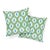 Contemporary Schumacher Indio Ikat Pillow in Green & Peacock For Sale - Image 3 of 8
