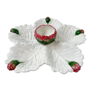 1970s Large Italian Italian Artichoke & Cabbage Serving Platter