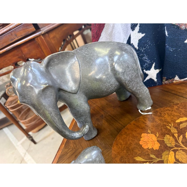 Metal Wah Ming Chang Bronze Sculpture Limited Edition # Out Of90 Mother &Baby Elephant For Sale - Image 7 of 12