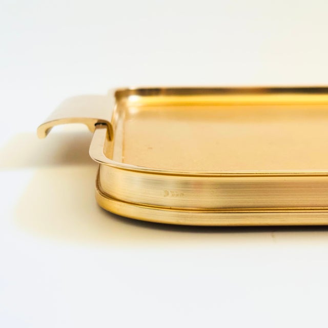 Large MCM Gold Aluminum Tray by Woodmet Limited, England For Sale - Image 4 of 14