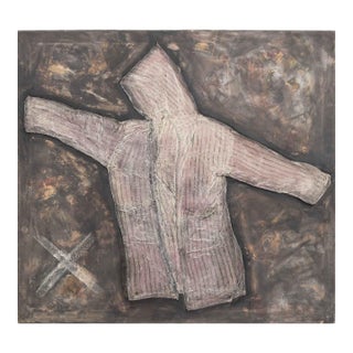 Mixed Media on Linen With Assemblage Elements, 1982 For Sale