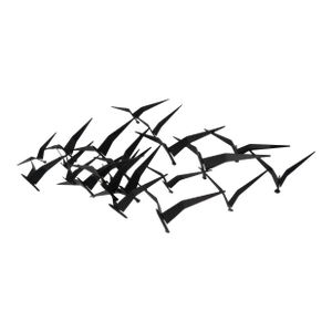 Black Curtis Jere Birds Wall Sculptural Object