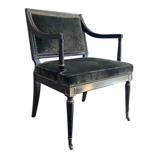 Green Velvet Chair For Sale