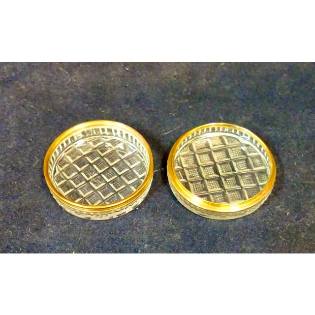 Metal Early 20th Century Crystal trinket box small For Sale - Image 7 of 10