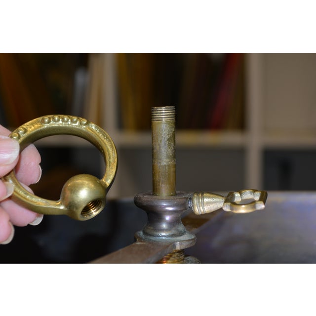 Vintage Wildwood Antique Brass Bouillotte French Bugle Horn Lamp For Sale - Image 10 of 18