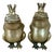 Brass Pair of 1970s Brass Frog Princes Wearing Crowns For Sale - Image 8 of 11