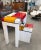 Red Homage to Mondrian Desk and Stool For Sale - Image 8 of 12