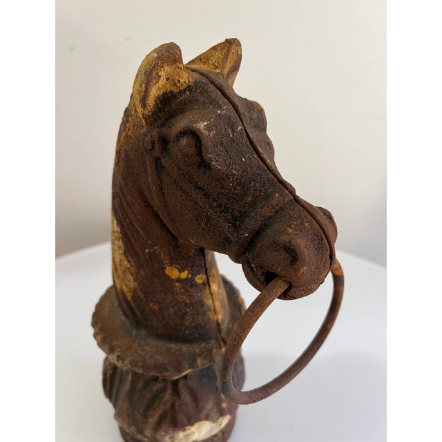 Early 20th Century Horse Head Hitching Post Top For Sale In Chicago - Image 6 of 12