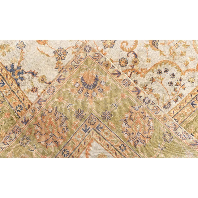 Antique Turkish Oushak Rug For Sale In New York - Image 6 of 10
