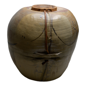 Large Lidded Vessel by Sandra Johnstone, Salt-Fired Ceramic, 1970s