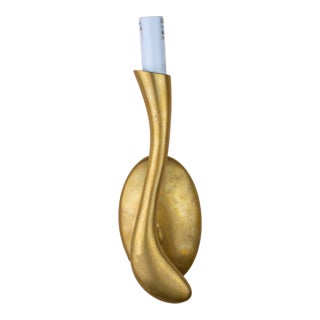 Modern Brass Candelabra Wall Sconce Pair For Sale