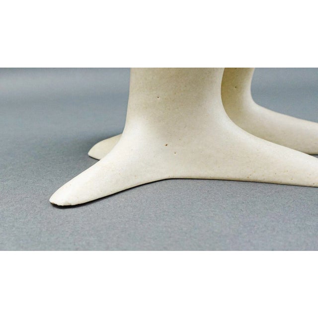 Mid 20th Century Strawberry Hill Signed Canadian Art Pottery Owl Figurine Sculpture For Sale - Image 9 of 10