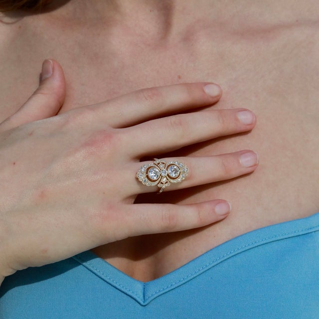 Not Yet Made - Made To Order Kai Heirloom Revival Double Halo Diamond Ring - 3.06ct in 14k Gold (All Sizes Available) For Sale - Image 5 of 9