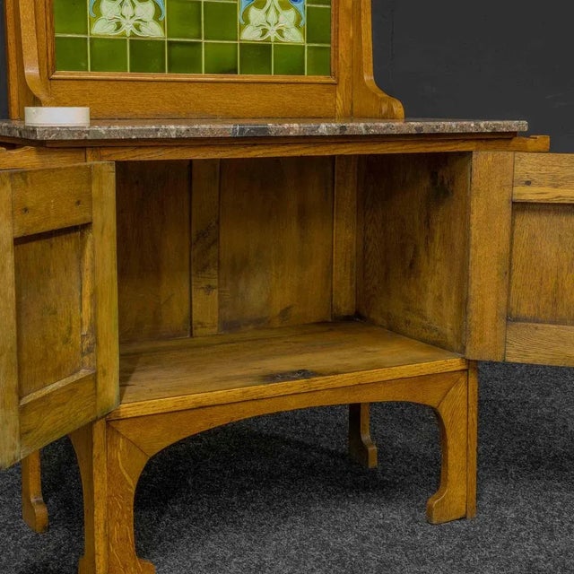 Arts and Crafts Oak Washstand For Sale - Image 11 of 15