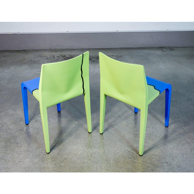 Alias Laleggera Painted Chairs by Michelangelo Pistoletto for Alias, 2009, Set of 4 For Sale - Image 4 of 14