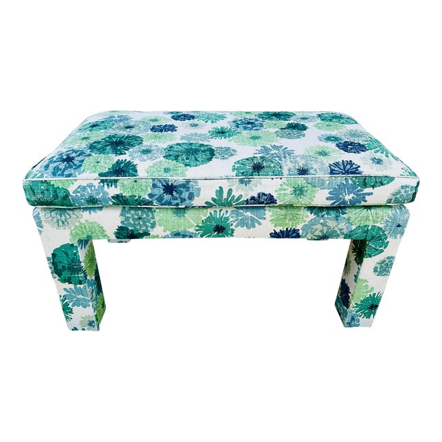 Vintage Bench, Original Fabric! For Sale