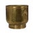 Large antique jardinière, flower pot, or cache-pot made of hammered brass, featuring lion-head handles; dating from the...