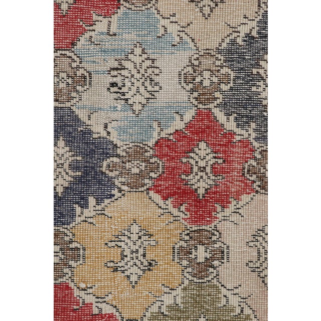 Vintage Zeki Müren Rug With Jewel Tone Geometric Patterns, From Rug & Kilim For Sale In New York - Image 6 of 7