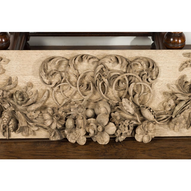 Wood English 19th Century Carved Wooden Fragment with Fruits and Flower Garland For Sale - Image 7 of 10