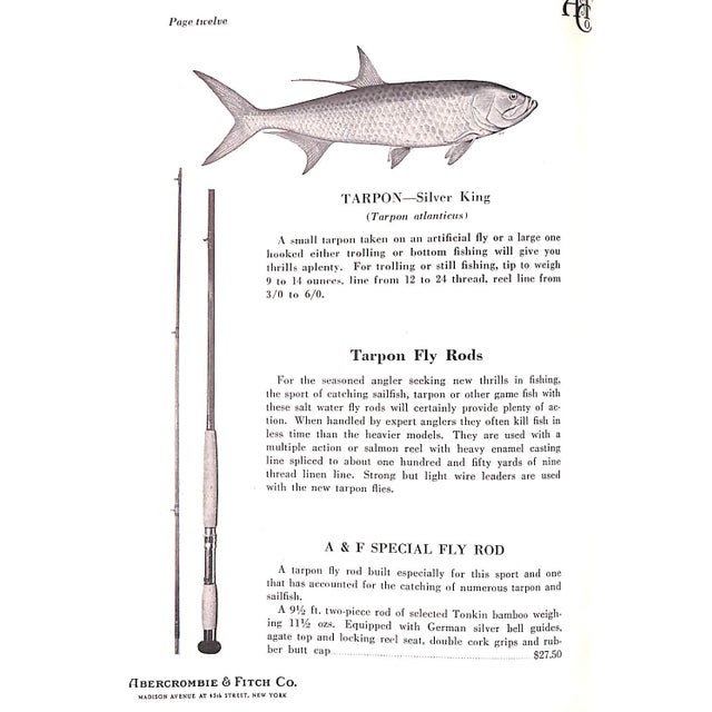 Abercrombie & Fitch Salt Water Tackle 1938 Catalog For Sale - Image 10 of 13
