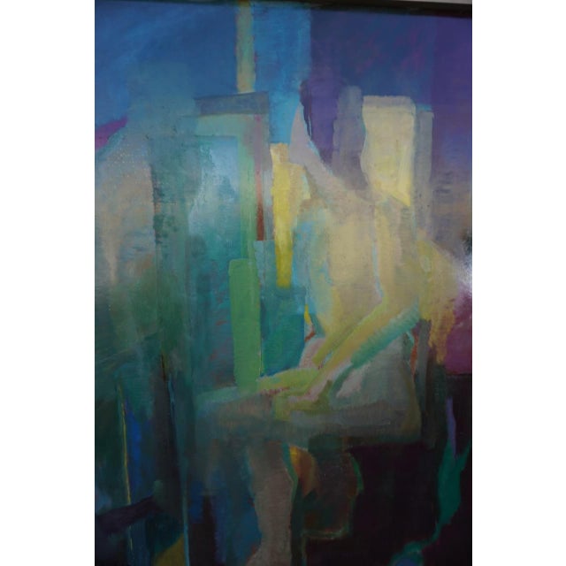 Mid 20th Century Abstract Portrait by Mina Pulsifer, Oil on Masonite For Sale - Image 4 of 7