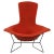 Easy Bird Chair in Black Lacquered Metal and Red Fabric attributed to Harry Bertoia, 1950s For Sale - Image 10 of 10