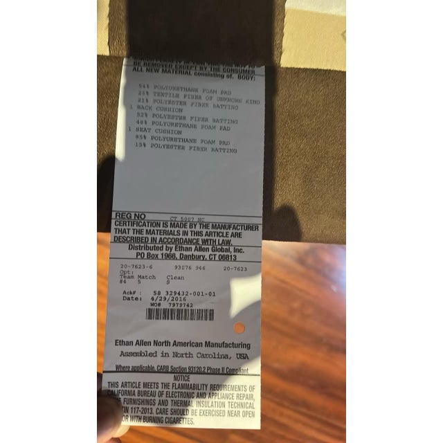 Textile Ethan Allen Mid-Century Modern Lounge Chair For Sale - Image 7 of 7