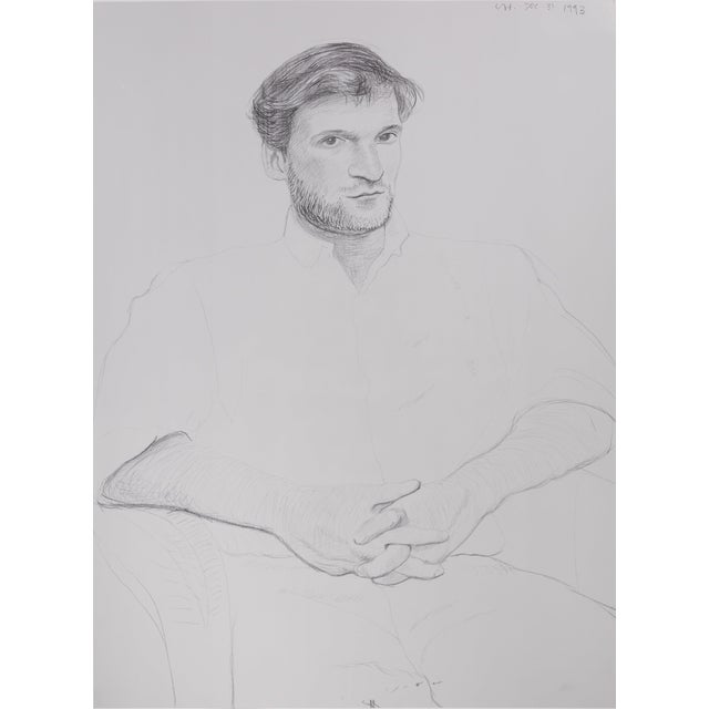 David Hockney (1937) John Fitzherbert Original poster after a drawing by the artist, 1993 On heavy paper, 68 x 99 cm...