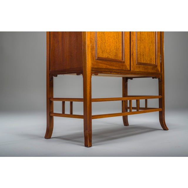 Wood Art Nouveau Cabinet with Mirror, 1890s For Sale - Image 7 of 13