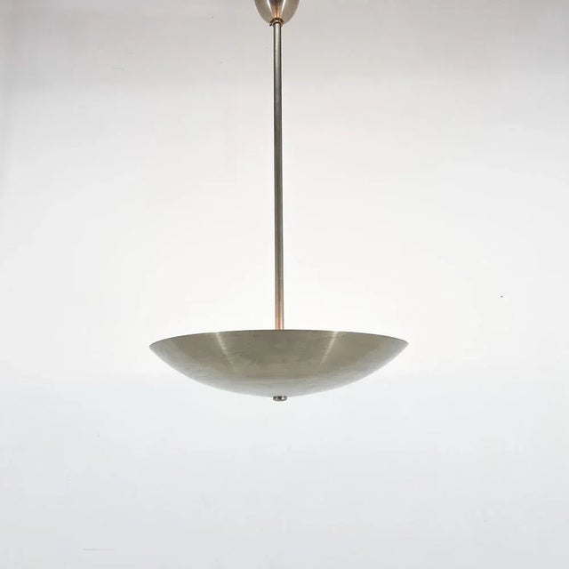 Art deco all chrome pendant light by famous designer franta anýž. Produced in former czechoslovakia in the 1930's. Bulbs:...