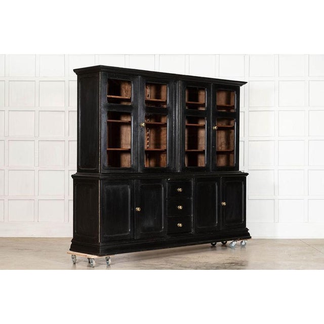 19th Century French Ebonised Fruitwood Housekeepers Cupboard, 1880 For Sale - Image 3 of 18