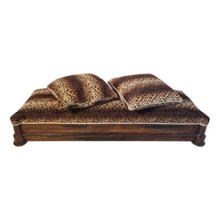 French Bench with Two Cushions, 1980s For Sale