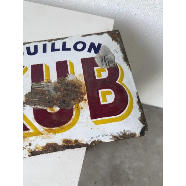 1930s Curved Enamel Plaque from Kubor, 1930s For Sale - Image 5 of 18