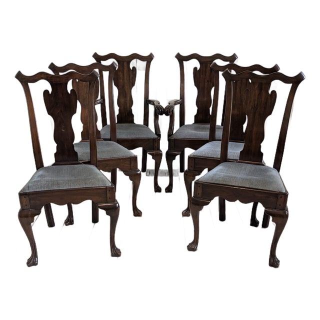 Vintage Pennsylvania House Hybrid Chippendale) Queen Anne Formal Dining Chairs * Set of 6 For Sale