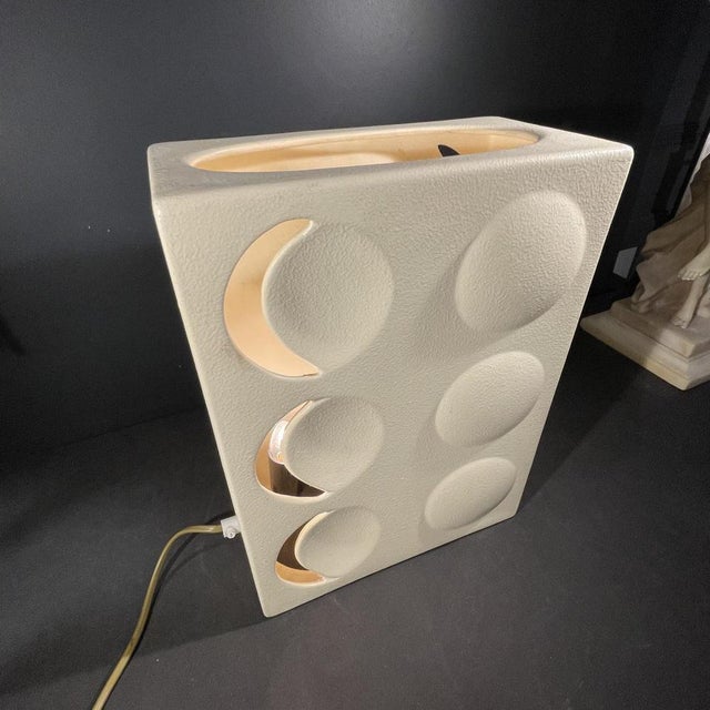 Optic Art Ceramic Table Lamp in the style of Evert Jelle Jelles, 1960s For Sale - Image 5 of 13