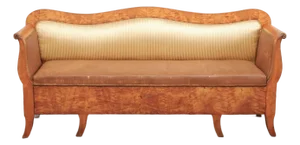 Mid 19th Century Swedish Biedermeier Curly Birch Sofa